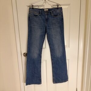 Banana Republic Womens Bootcut Jeans Medium Wash Blue Denim Size 31/12 Long